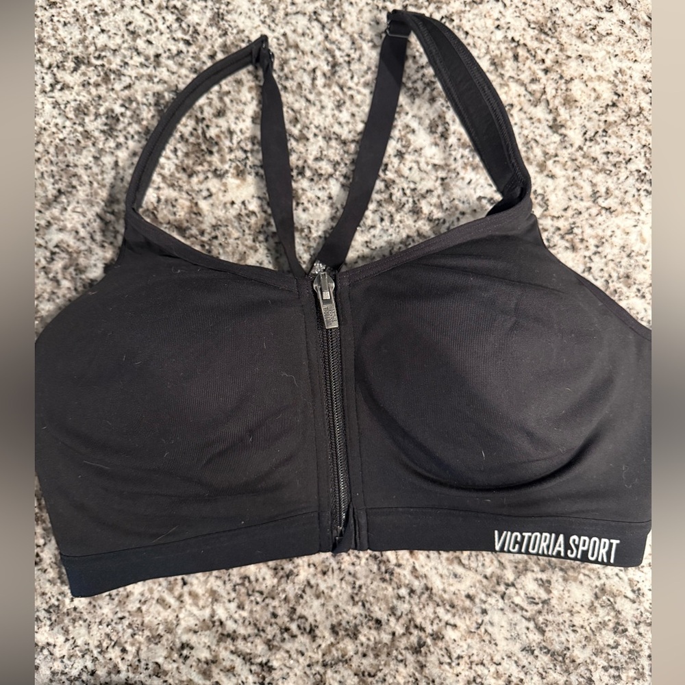 Black Zip Front VS Sports Bra